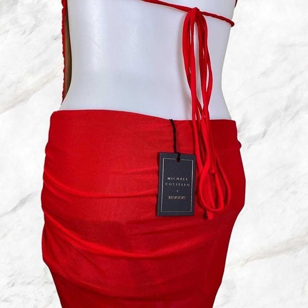 Michael Costello xRevolve Follie Gown in Red - Picture 11 of 12